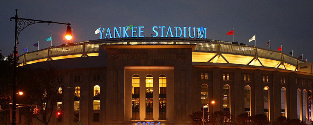 yankee stadium at night